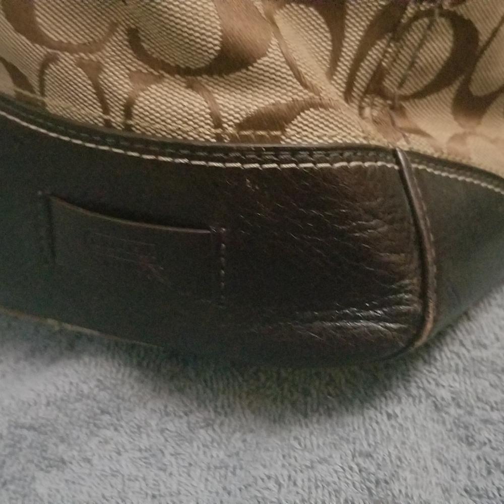 Coach Satchel Brown Leather and Monogram Canvas - Picture 8 of 15